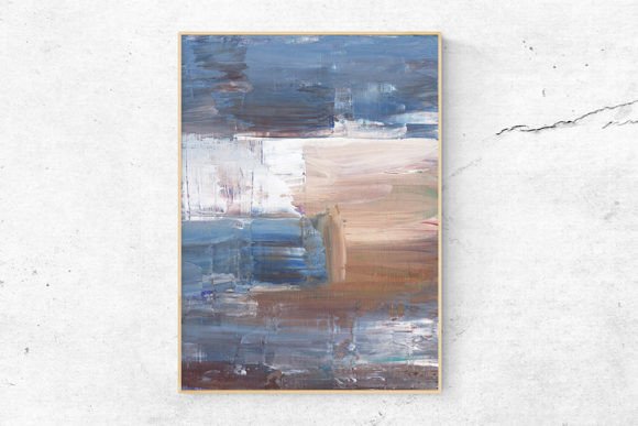 Download Brown Blue Abstract Printable Wall Art - Brown Collection