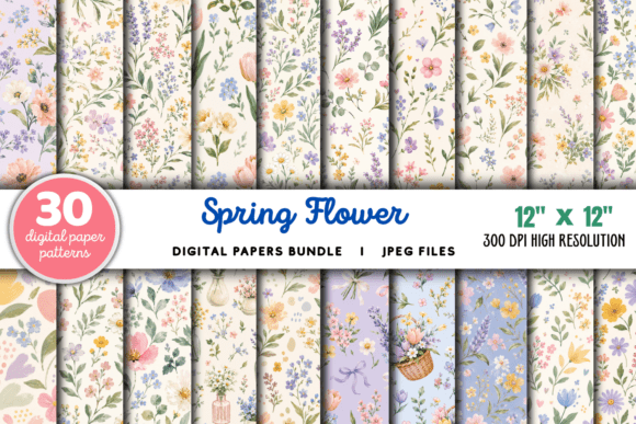 Download Spring Flower Pattern Floral Bundle - Premium Resources