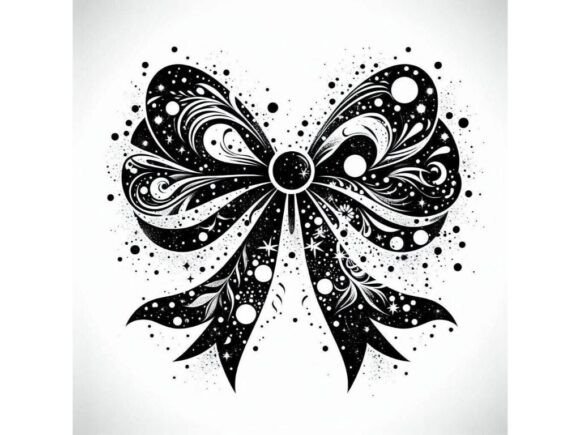 Download Inkblot-style Bow with Abstract Shapes a - Abstract shapes Collection