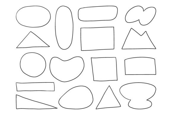 Download Basic Geometric Shape Doodle Bundle Set - Doodle Collection