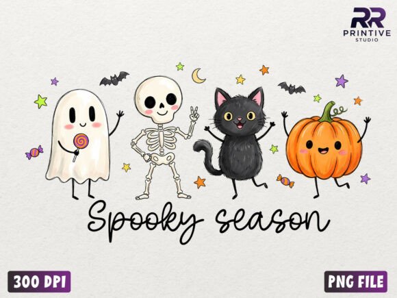 Download Spooky Season Halloween Doodles PNG - Doodle Collection