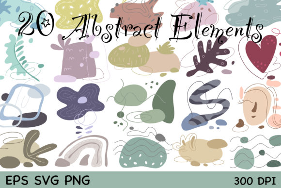 Download 20 Abstract Elements  with Doodle Style - Doodle Collection