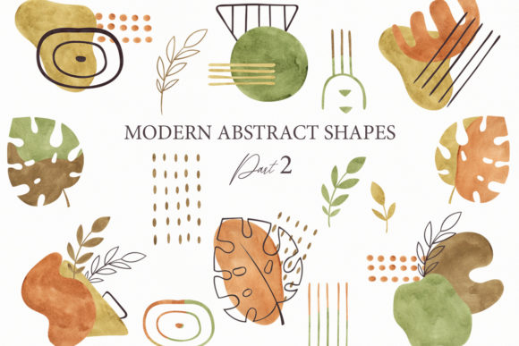 Download Watercolor Abstract Shapes, Part 2 - Abstract shapes Collection