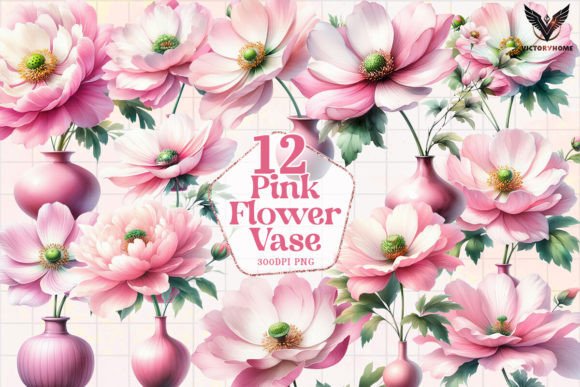 Download Pink Flower Vase Clipart PNG - Flower vase clipart Collection