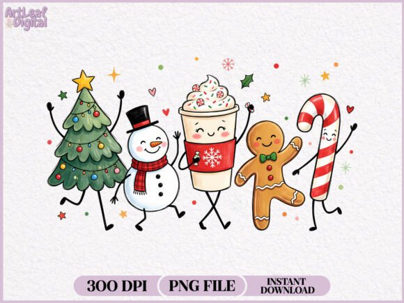 Download Christmas Doodles Characters PNG - Doodle Collection