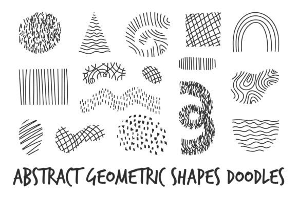 Download Abstract Geometric Shapes Doodles Lines - Doodle Collection